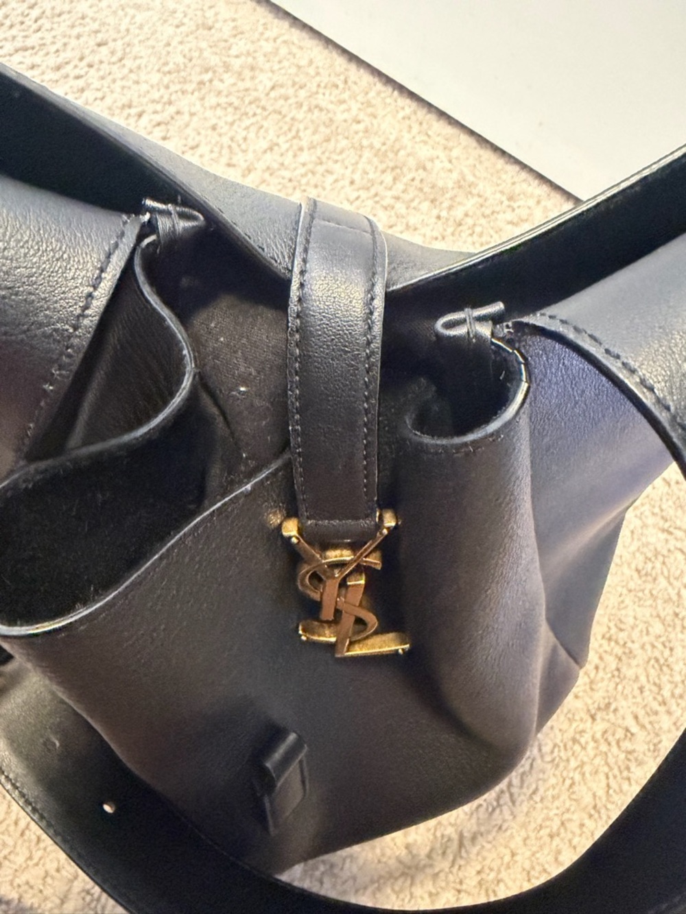 Saint Laurent Le 5 à 7 Large Hobo Bag – Black with Gold Hardware - Picture 7 of 16